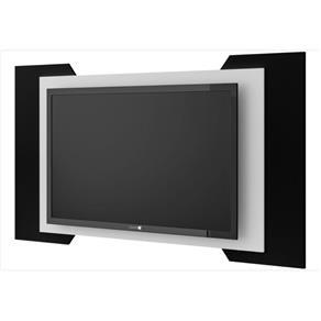 Painel para TV de Até 42 Polegadas Chicago Branco com Preto - Artely - Cinza Claro