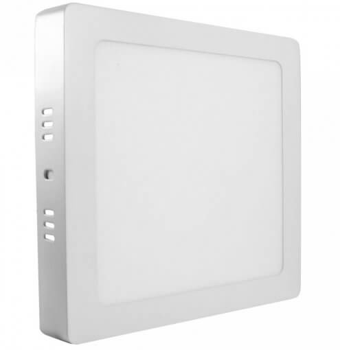Painel Plafon LED Sobrepor 12W Quadrado 17X17cm Branco Quente