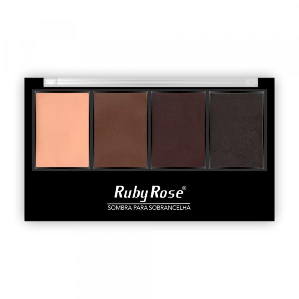 Paleta de Sombras para Sobrancelha Ruby Rose HB-9354 C1 - 3 Cores - 4,4g