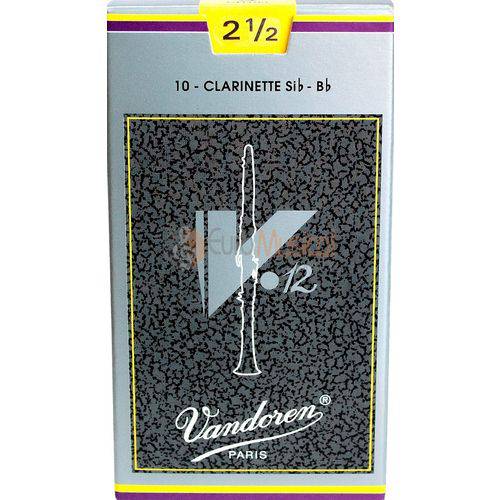 Palheta Clarineta Vandoren 2,5 V12 - Unitario