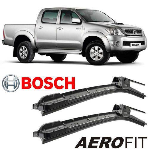 Tudo sobre 'Palhetas Limpador Parabrisa Bosch Aerofit Par - Toyota Hilux - 2009 - Af340'
