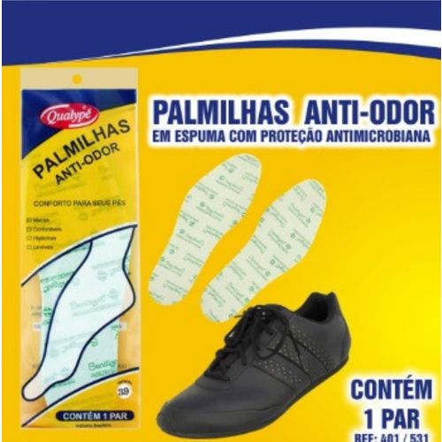 Palmilha de Espuma - Anti Odor Bactericida - Latex de Eva - Tam 42
