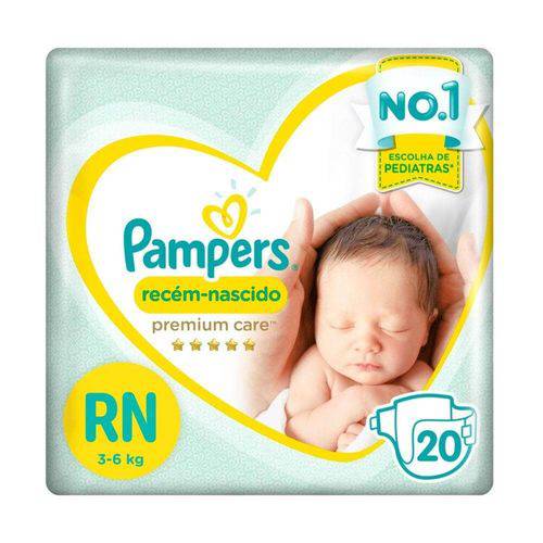 Pampers Premium Care Fralda Infantil Rn C/20