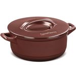 Panela Caçarola Ceraflame Duo+ em Cerâmica Marrom Chocolate 28cm 6 Litros