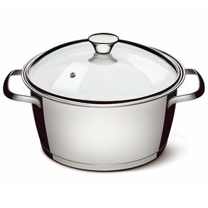 Panela Caçarola Funda Allegra 24 Cm em Aço Inox - Tramontina