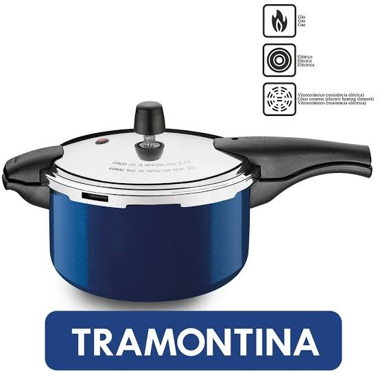 Panela de Pressão Alumínio 20 Cm 4,5L Vancouver Tramontina Azul