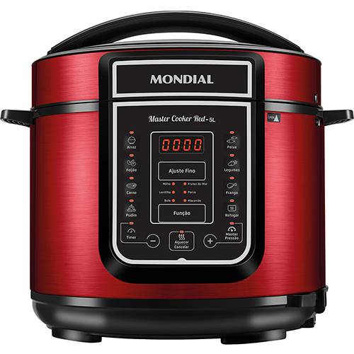 Panela de Pressão Mondial Master Cooker 5l Pe39 Vermelha - 127v