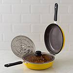 Tudo sobre 'Panela Multicooker com Revestimento Cerâmico Amarela - La Cuisine'