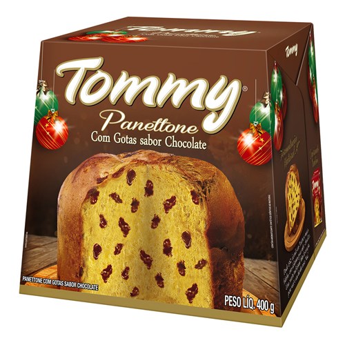 Panetone com Gotas de Chocolate Tommy 400G