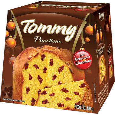 Panettone de Gotas de Chocolate Tommy 400g