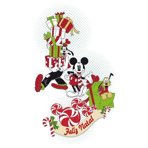 Pano de Copa Natal Mickey e Minnie Noite Feliz I 1 Peça - Le