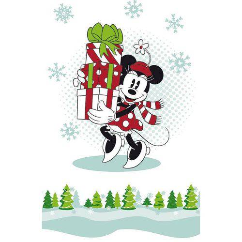 Pano de Copa Natal Mickey e Minnie Noite Feliz II 1 Peça - L