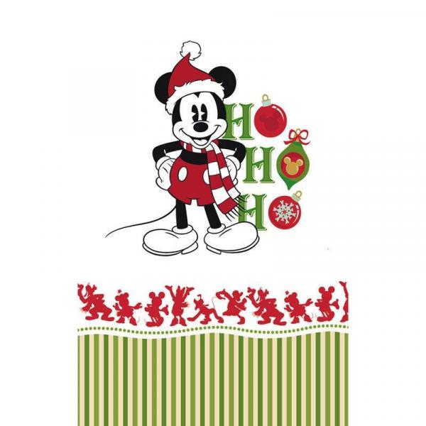 Pano de Copa Natal Mickey e Minnie Noite Feliz IV 1 Peça - Lepper