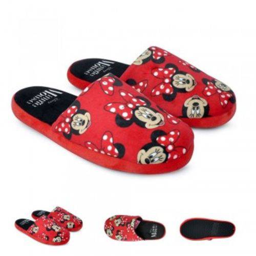 Pantufa Chinelo Minnie Vermelho 34/35 - Ricsen