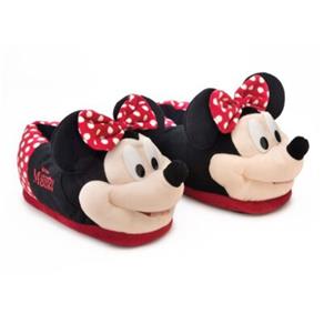 Pantufa 3D Minnie Mouse Walt Disney Ricsen - PRETO