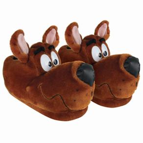 Pantufa Adulto Ricsen Scooby-Doo 3D - Marrom - Tamanho 34/36