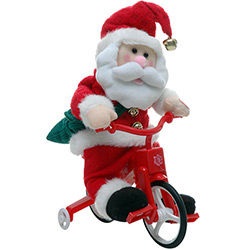 Tudo sobre 'Papai Noel de Bicicleta 30cm - Importado'