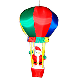 Papai Noel no Balão Inflável Natal 1,70m Iluminado