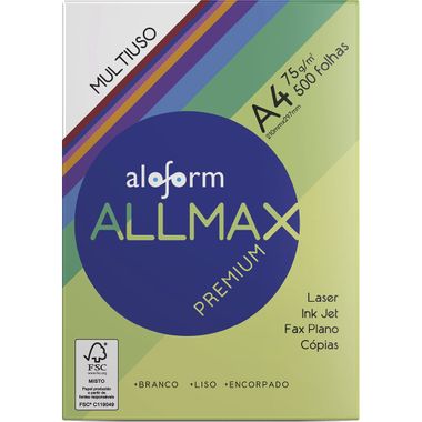 Papel A4 Allmax 500 Folhas 75g