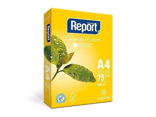 Papel A4 Amarelo Report com 500 Fls