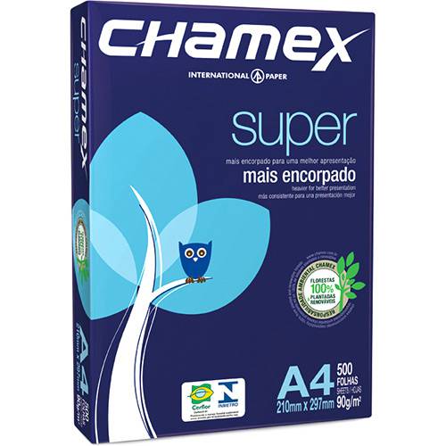 Papel A4 Super 90g 500 Folhas - Chamex