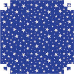 Papel Cartolina Dupla Face Decorado Azul C/Estrelas