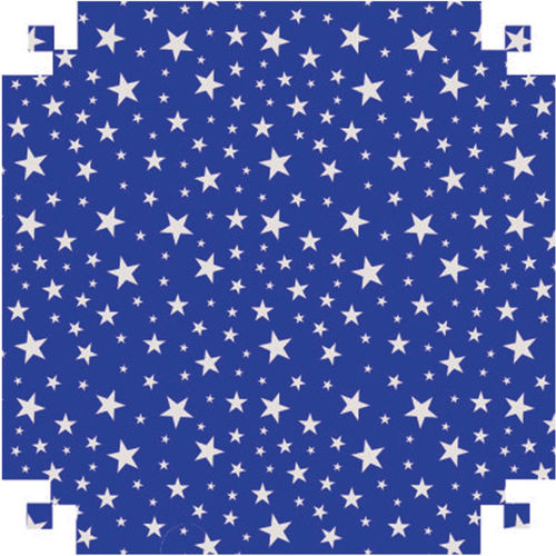 Papel Cartolina Dupla Face Decorado Azul C/Estrelas