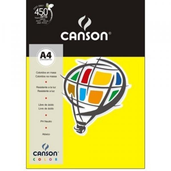 Papel Colorido Canson A4 180g/m² 10 Folhas Amarelo