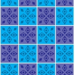 Papel De Parede Abstrato Quadrados Azuis