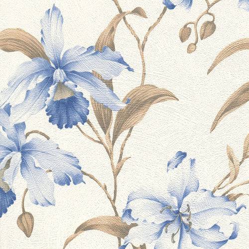 Papel de Parede Bobinex - Harmonia 9114 - Floral Orquídea Azul Quarto e Sala