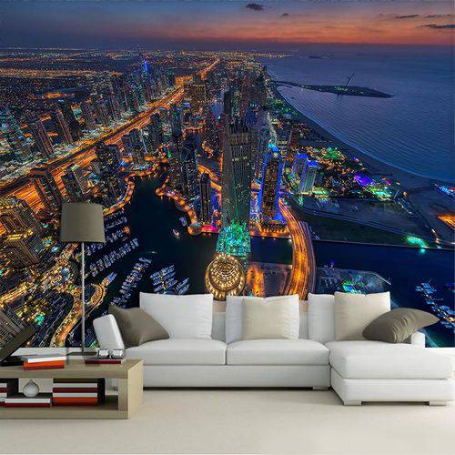 Tamanhos, Medidas e Dimensões do produto Papel de Parede 3d | Cidades Dubai 0001 - Adesivo de Parede