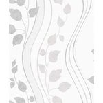 Papel de Parede Estampa Ramos e Folhas em Bege com Fundo Off White - Fusion (a24102)