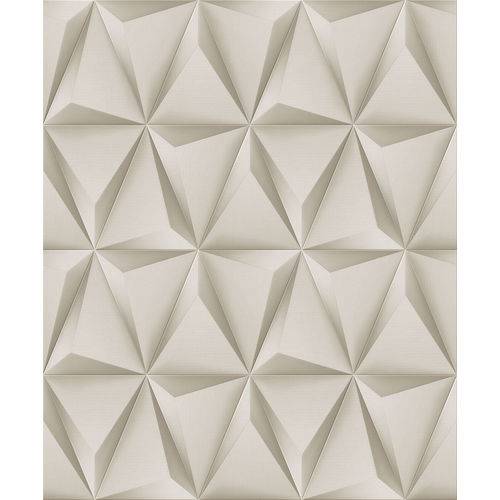 Tudo sobre 'Papel de Parede Importado Vinílico Lavável 3D Geométrico Marfim Elegante Sala Quarto'