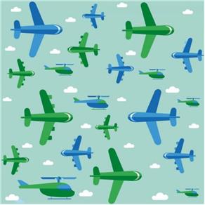 Papel de Parede Kids Aviões e Helicópteros