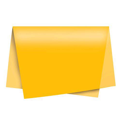 Papel de Seda 50x70 Amarelo Gema C/ 100