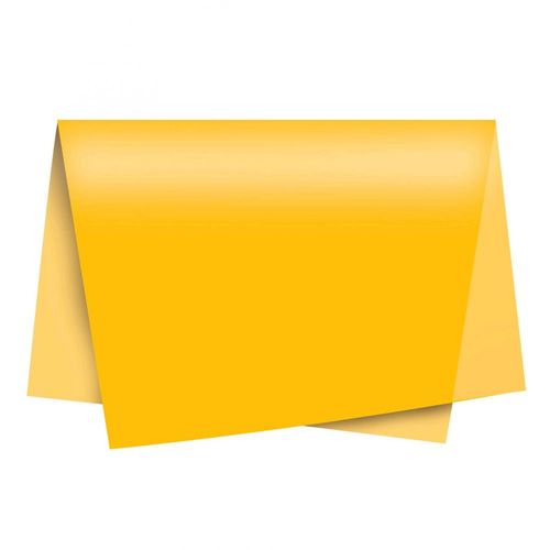 Papel de Seda 50x70 Amarelo Gema C/ 100