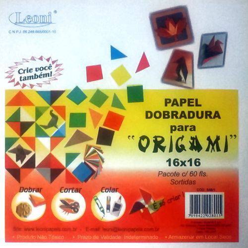 Papel Dobradura para Origami 16x16cm 60 Folhas