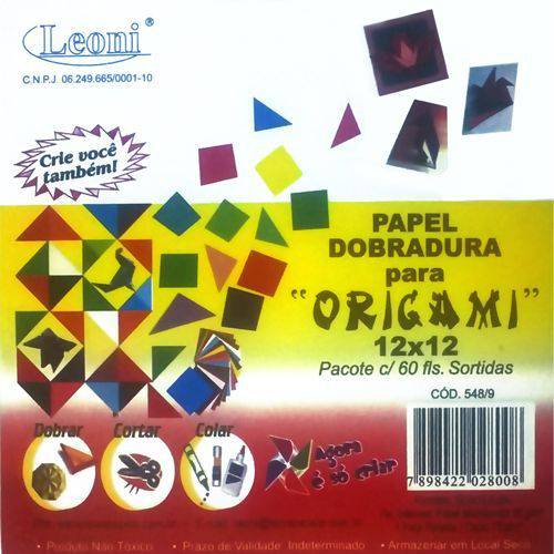 Papel Dobradura para Origami 12x12cm 60 Folhas