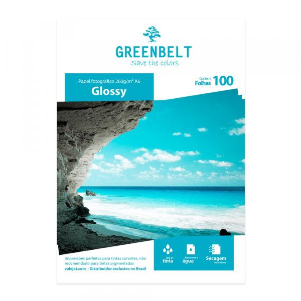 Papel Fotográfico A6 10x15 Glossy 260g 100 Folhas - GreenBelt
