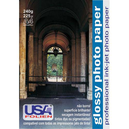 Papel Fotografico Inkjet A4 Glossy 240g Pct.C/10 Usa - Folien Brasil