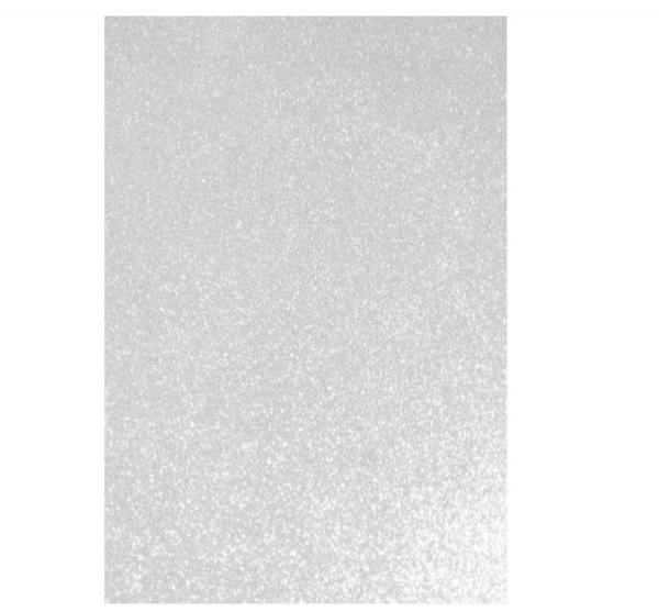 Papel Glitter Branco A4 180G 5 Folhas Papelero