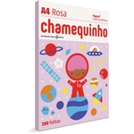 Papel Sulfite A4 Colorido Chamequinho 75G Rosa