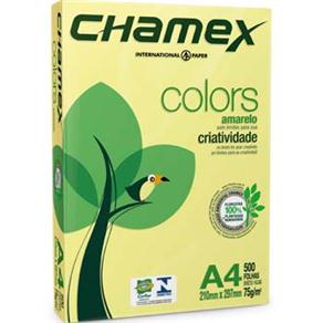 Papel Sulfite Chamex Colors A4 AMR075CA4 Amarelo - 500 Folhas