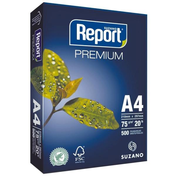 Papel Sulfite Report A4 75g 500 Folhas-suzano