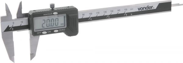 Paquímetro Digital 150mm 0,01mm Aço Inox Pd-150 - Vonder