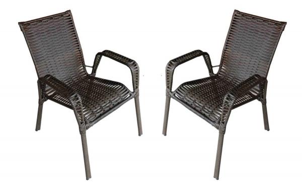 Par de Cadeiras de Varanda Tropical Artesanal Móveis Wj - Wj Móveis