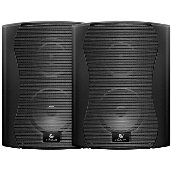 Par de Caixas Acústicas PS6 Plus para Som Ambiente Preta 31049 - Frahm
