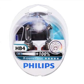 Par de Lâmpada Philips Xtreme Vision HB4 Dobro de Alcance