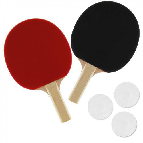Tudo sobre 'Par de Raquetes para Ping Pong + 3 Bolinhas'