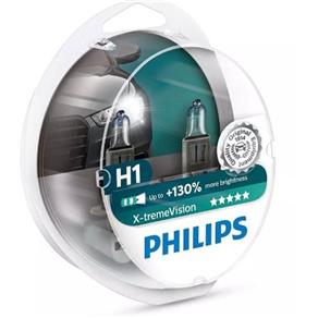 Par Lampada Philips H1 X-treme Vision Plus 130 Luz 3500k